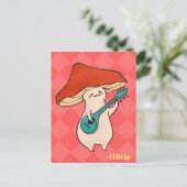 Aangepast Briefkaart voor Banjo-paddenstoel voor 3 (Staand voorkant)