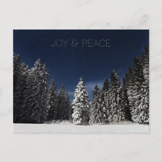 Aangepast briefkaart voor de winterhemeltekst (Voorkant)