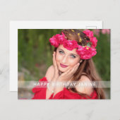 Aangepast Briefkaart voor geboortedag foto (Voorkant / Achterkant)