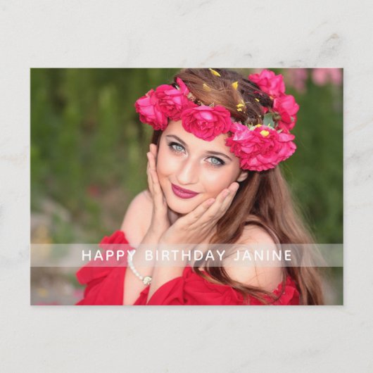 Aangepast Briefkaart voor geboortedag foto (Voorkant)