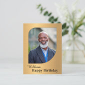 Aangepast Briefkaart voor geboortedag foto (Staand voorkant)