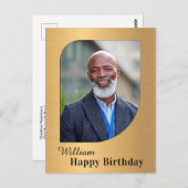 Aangepast Briefkaart voor geboortedag foto (Voorkant / Achterkant)