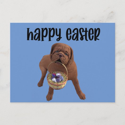 Aangepast Briefkaart voor Happy Paast Dog (Voorkant)