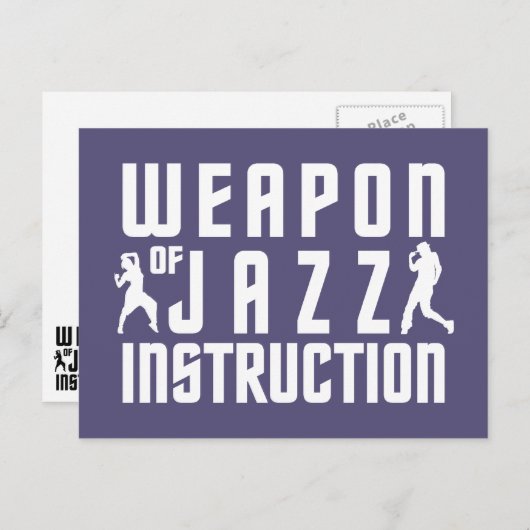 Aangepast briefkaart voor Jazz-instructie (Voorkant / Achterkant)