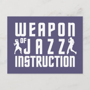 Aangepast briefkaart voor Jazz-instructie