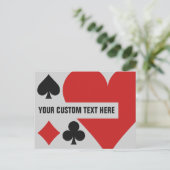 Aangepast briefkaart voor kaartspeler (Staand voorkant)