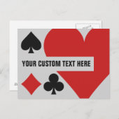 Aangepast briefkaart voor kaartspeler (Voorkant / Achterkant)