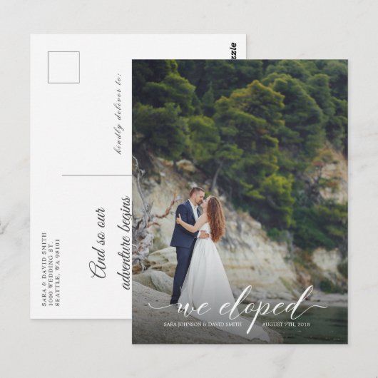 Aangepast Briefkaart voor kennisgeving van uitlopi (Voorkant / Achterkant)