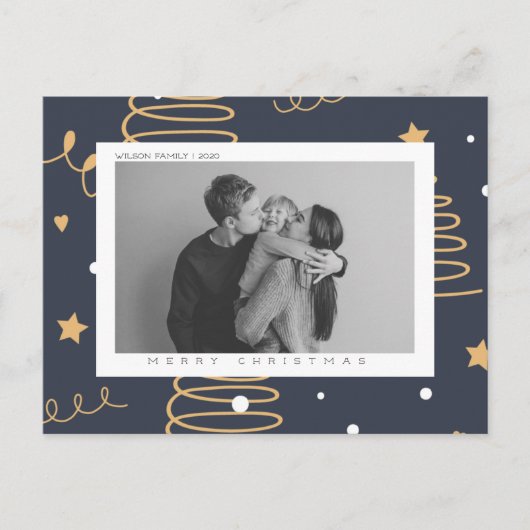 Aangepast Briefkaart voor kerstmis en feestdagen m (Voorkant)