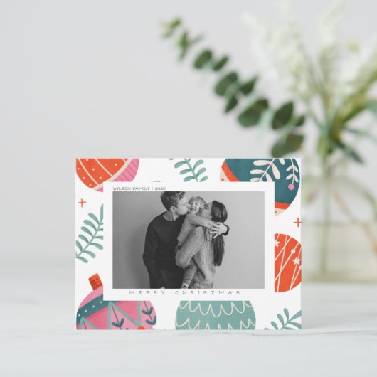 Aangepast Briefkaart voor kerstmis en feestdagen m (Staand voorkant)