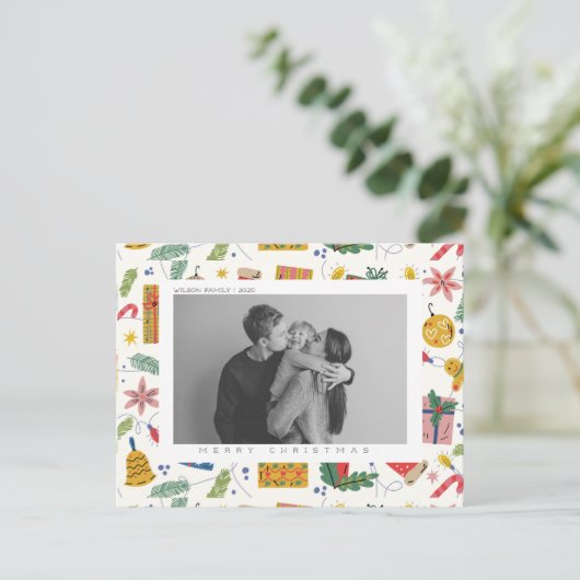 Aangepast Briefkaart voor kerstmis en feestdagen m (Staand voorkant)