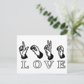 Aangepast Briefkaart voor liefdeshandteken (Staand voorkant)