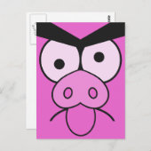 Aangepast briefkaart voor Mad Pig (Voorkant / Achterkant)