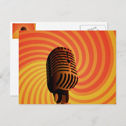 Aangepast briefkaart voor microfoon (Voorkant / Achterkant)