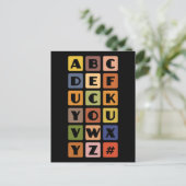Aangepast briefkaart voor Naughty Alphabets (Staand voorkant)