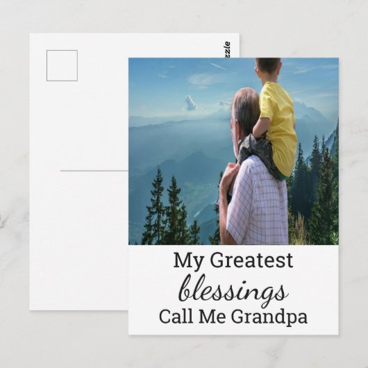 Aangepast Briefkaart voor opa (Voorkant / Achterkant)