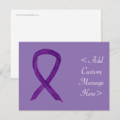 Aangepast Briefkaart voor Paarse bewustwording (Voorkant / Achterkant)
