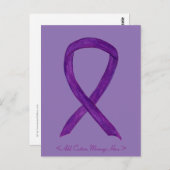 Aangepast Briefkaart voor Paarse bewustwording (Voorkant / Achterkant)