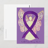Aangepast Briefkaart voor Paarse bewustwording Rib (Voorkant / Achterkant)