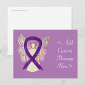 Aangepast Briefkaart voor Paarse bewustwording Rib (Voorkant / Achterkant)