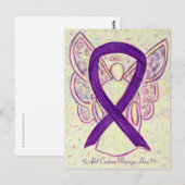Aangepast Briefkaart voor Paarse bewustwording Rib (Voorkant / Achterkant)