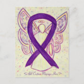 Aangepast Briefkaart voor Paarse bewustwording Rib (Voorkant)