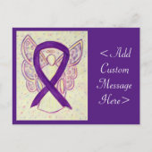 Aangepast Briefkaart voor Paarse bewustwording Rib (Voorkant)