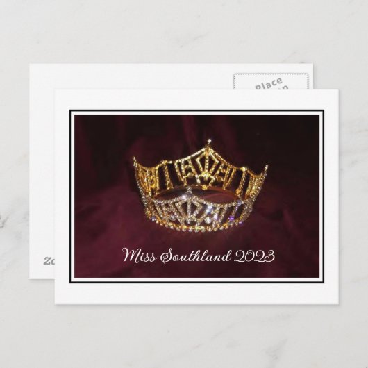 Aangepast Briefkaart voor pageant (Voorkant / Achterkant)