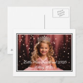 Aangepast Briefkaart voor pageant (Voorkant / Achterkant)