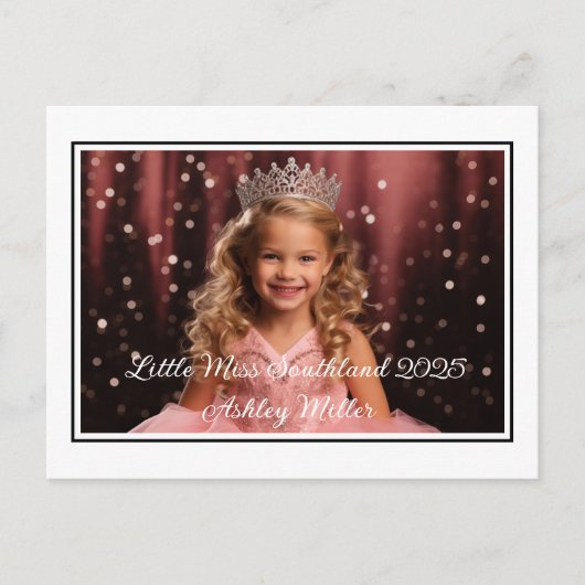 Aangepast Briefkaart voor pageant (Voorkant)