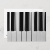 Aangepast Briefkaart voor pianolettoetsenbord (Voorkant / Achterkant)