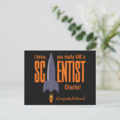 aangepast briefkaart voor Rocket Scientist (Staand voorkant)