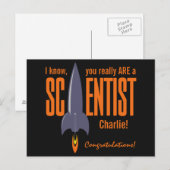 aangepast briefkaart voor Rocket Scientist (Voorkant / Achterkant)