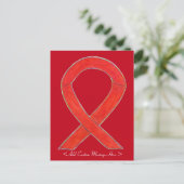 Aangepast Briefkaart voor rood bewustzijn (Staand voorkant)