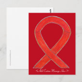 Aangepast Briefkaart voor rood bewustzijn (Voorkant / Achterkant)