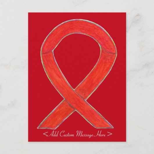 Aangepast Briefkaart voor rood bewustzijn (Voorkant)