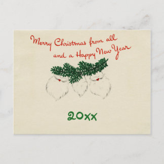 Aangepast Briefkaart voor Santa Beards