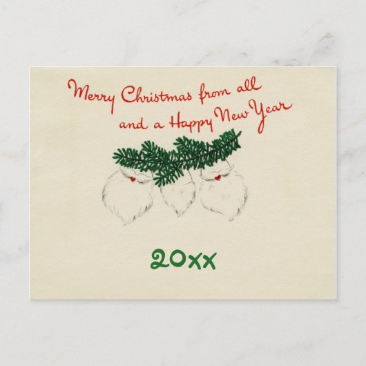 Aangepast Briefkaart voor Santa Beards (Voorkant)