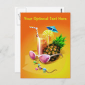 Aangepast briefkaart voor Tropische Drink (Voorkant / Achterkant)