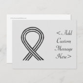 Aangepast Briefkaart voor zwart-wit bewustzijn (Voorkant / Achterkant)