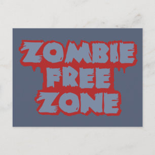 Aangepast briefkaart Zombie Free Zone