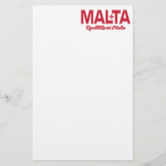 Aangepast briefpapier MALTA (Voorkant)