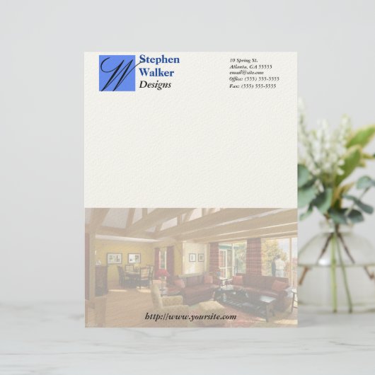 Aangepast Briefpapier voor intern ontwerp Persoonlijk Briefhoofd (Staand voorkant)