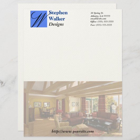 Aangepast Briefpapier voor intern ontwerp Persoonlijk Briefhoofd (Voorkant / Achterkant)