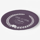 Aangepast bruid en bruidegom pasgetrouwd stel papieren bordje (Gekanteld)