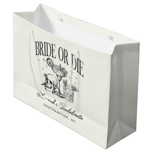 Aangepast Bruid Of Sterf Bachelorette Cocktail Par Groot Cadeauzakje (Voorkant Gekanteld)