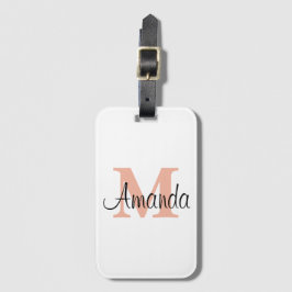Aangepast bruidsmeisje cadeau minimalistische mono bagagelabel