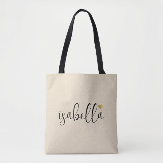 Aangepast bruidsmeisje script naam tote bag (Voorkant)
