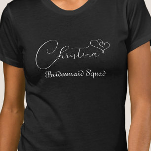 Aangepast bruidsmeisjessquad modern minimalistisch t-shirt