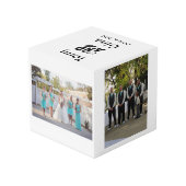 Aangepast bruiloft fotoblok kubus (Achter hoekig)